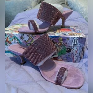 Jeffery Campbell purple crystal heel